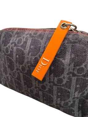 Christian Dior Flight Trotter Denim Pouch w COA